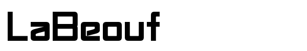 LaBeouf font preview